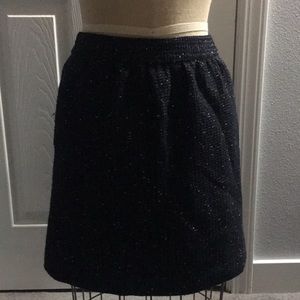 Loft 8P glittery navy blue skirt